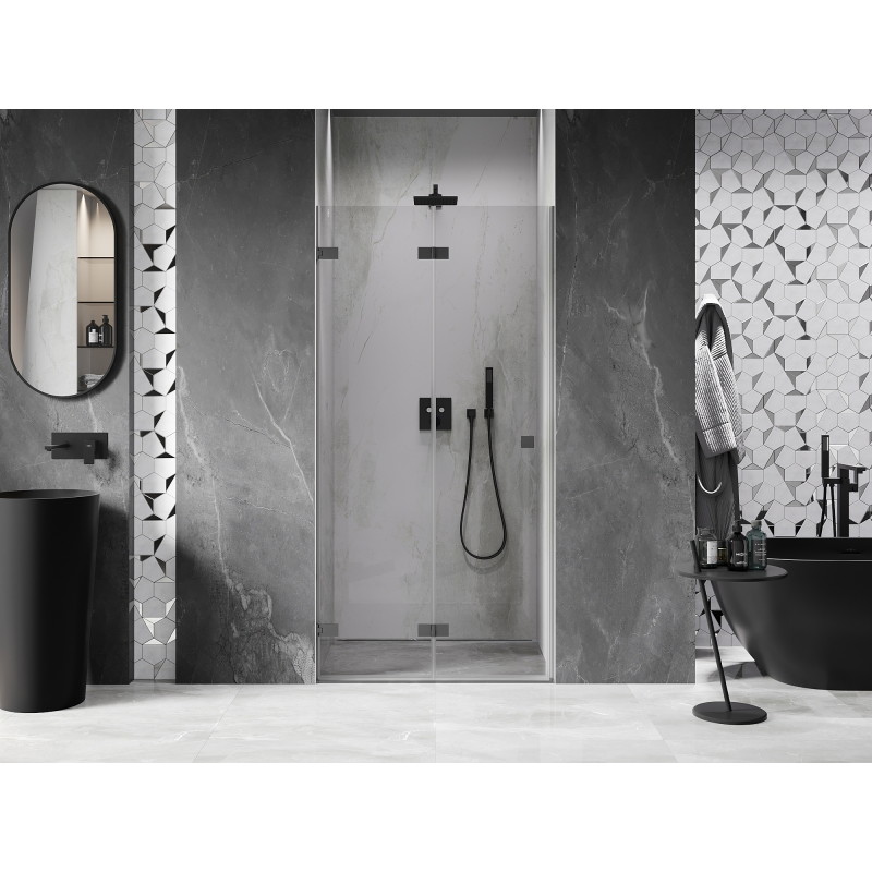 Mexen Lunar-F porte de douche pliable gauche 60 cm, transparent, métal canon - 836-060-000-95-00-L