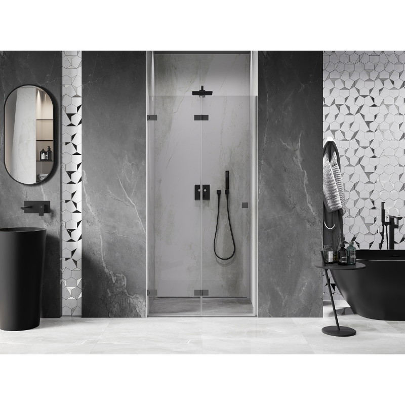 Mexen Lunar-F porte de douche pliable gauche 60 cm, transparent, métal canon - 836-060-000-95-00-L