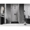 Mexen Lunar-F porte de douche pliante gauche 65 cm, transparent, métal gun - 836-065-000-95-00-L