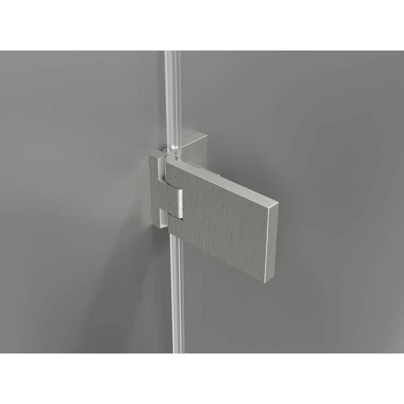 Mexen Lunar-F porte de douche pliable gauche 60 cm, transparent, nickel brossé - 836-060-000-97-00-L