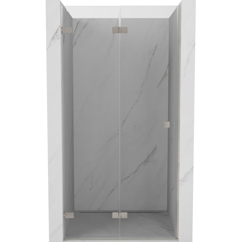 Mexen Lunar-F porte de douche pliante gauche 65 cm, transparent, nickel brossé - 836-065-000-97-00-L