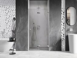Mexen Lunar-F porte de douche pliantes à droite 80 cm, transparent, chrome - 836-080-000-01-00-P