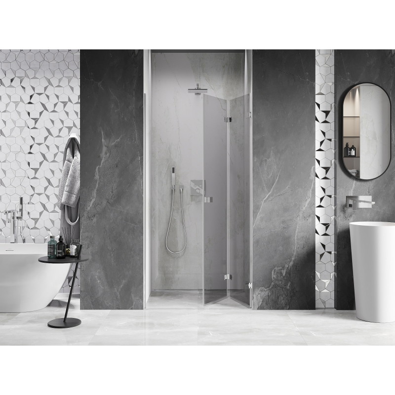 Mexen Lunar-F porte de douche pliantes à droite 80 cm, transparent, chrome - 836-080-000-01-00-P