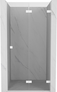 Mexen Lunar-F porte de douche pliable droite 65 cm, transparente, blanche - 836-065-000-20-00-P