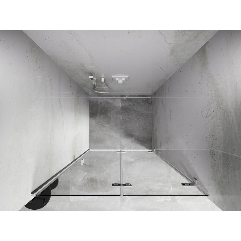Mexen Lunar-F porte de douche pliable droite 80 cm, transparent, blanc - 836-080-000-20-00-P