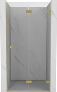 Mexen Lunar-F porte de douche pliantes droites 65 cm, transparentes, or brossé - 836-065-000-55-00-P