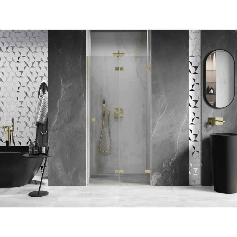 Mexen Lunar-F porte de douche pliable droite 70 cm, transparent, or brossé - 836-070-000-55-00-P