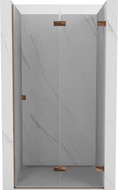 Mexen Lunar-F portes de douche pliantes droite 60 cm, transparent, or rose - 836-060-000-60-00-P