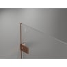 Mexen Lunar-F portes de douche pliantes droite 75 cm, transparent, or rose - 836-075-000-60-00-P