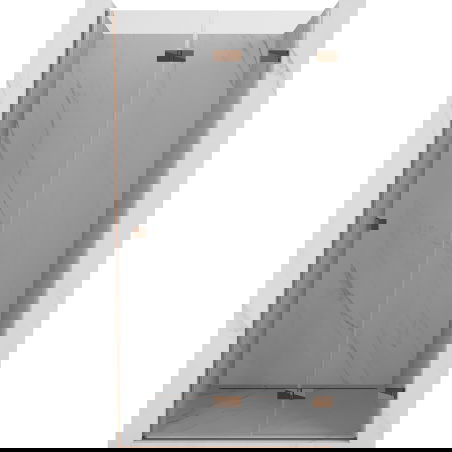 Mexen Lunar-F porte de douche pliante droite 75 cm, transparent, or rose - 836-075-000-60-00-P