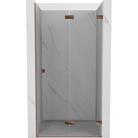 Mexen Lunar-F portes de douche pliantes droite 75 cm, transparent, or rose - 836-075-000-60-00-P
