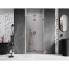 Mexen Lunar-F portes de douche pliantes droite 75 cm, transparent, or rose - 836-075-000-60-00-P