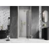 Mexen Lunar L porte de douche pivotante droite 110 cm, transparent, or brossé - 834L-110-000-55-00-P