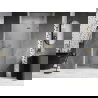 Mexen Lunar L porte de douche battante droite 120 cm, transparent, or brossé - 834L-120-000-55-00-P