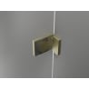 Mexen Lunar L porte de douche pivotante droite 125 cm, transparent, or brossé - 834L-125-000-55-00-P