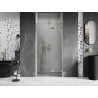 Mexen Lunar L porte de douche pivotante droite 125 cm, transparent, or brossé - 834L-125-000-55-00-P