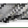 Mexen Lunar L porte de douche battante droite 140 cm, transparente, or brossé - 834L-140-000-55-00-P