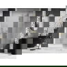 Mexen Lunar L porte de douche battante droite 140 cm, transparente, or brossé - 834L-140-000-55-00-P