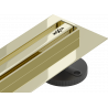 Mexen Flat 360° Slim évacuation linéaire rotative 160 cm, or - 1541160