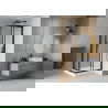Mexen Rio cabine de douche carrée 70 x 70 cm, transparente, noire + receveur Rio, blanc - 860-070-070-70-00-4510