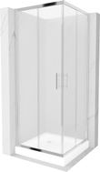Mexen Rio cabine de douche carrée 70 x 70 cm, givrée, chrome + receveur, blanc - 860-070-070-01-30-4510