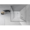 Mexen Rio cabine de douche carrée 70 x 70 cm, givrée, chrome + receveur, blanc - 860-070-070-01-30-4510