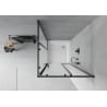 Mexen Rio cabine de douche carrée 70 x 70 cm, givrée, noire + bac à douche Rio, blanc - 860-070-070-70-30-4510