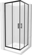 Mexen Rio cabine de douche carrée 70 x 70 cm, givrée, noire + receveur, blanc - 860-070-070-70-30-4510