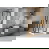 Mexen Rio cabine de douche carrée 70 x 70 cm, givré, noir + receveur Rio, blanc - 860-070-070-70-30-4510