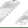 Mexen Rio cabine de douche carrée 70 x 70 cm, bandes, chromé + receveur Rio, blanc - 860-070-070-01-20-4510