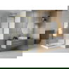 Mexen Rio cabine de douche carrée 70 x 70 cm, bandes, or + receveur Rio, blanc - 860-070-070-50-20-4510