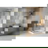 Mexen Rio cabine de douche carrée 70 x 70 cm, bandes, or + receveur Rio, blanc - 860-070-070-50-20-4510