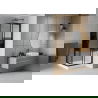 Mexen Rio cabine de douche carrée 70 x 70 cm, rayures, noire + receveur Rio, blanc - 860-070-070-70-20-4510