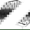 Mexen Rio cabine de douche carrée 70 x 70 cm, rayures, noire + receveur Rio, blanc - 860-070-070-70-20-4510