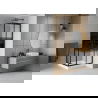 Mexen Rio cabine de douche carrée 70 x 70 cm, rayures, noire + receveur Rio, blanc - 860-070-070-70-20-4510