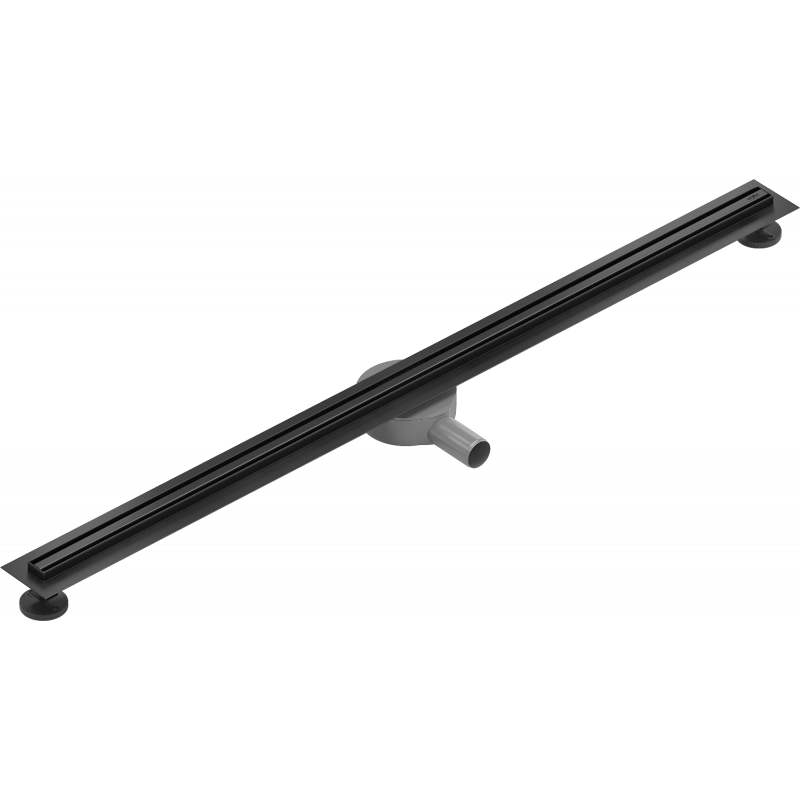 Mexen Flat 360° Slim caniveau linéaire pivotant 140 cm, noir - 1741140