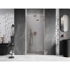 Mexen Lunar L porte de douche pivotante droite 110 cm, transparent, cuivre brossé - 834L-110-000-65-00-P