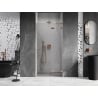 Mexen Lunar L porte de douche pivotante droite 110 cm, transparent, cuivre brossé - 834L-110-000-65-00-P