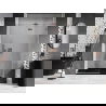 Mexen Lunar L porte de douche pivotante droite 135 cm, transparent, cuivre brossé - 834L-135-000-65-00-P