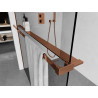 Mexen étagère pour paroi de douche avec rail pour serviettes, or rose - 800-02-60