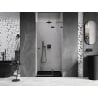 Mexen Lunar L porte de douche pivotante droite 80 cm, transparent, gris gun brossé - 834L-080-000-66-00-P