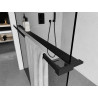 Mexen Kioto+ étagère pour paroi de douche avec barre porte-serviettes, noire - 800-02-70