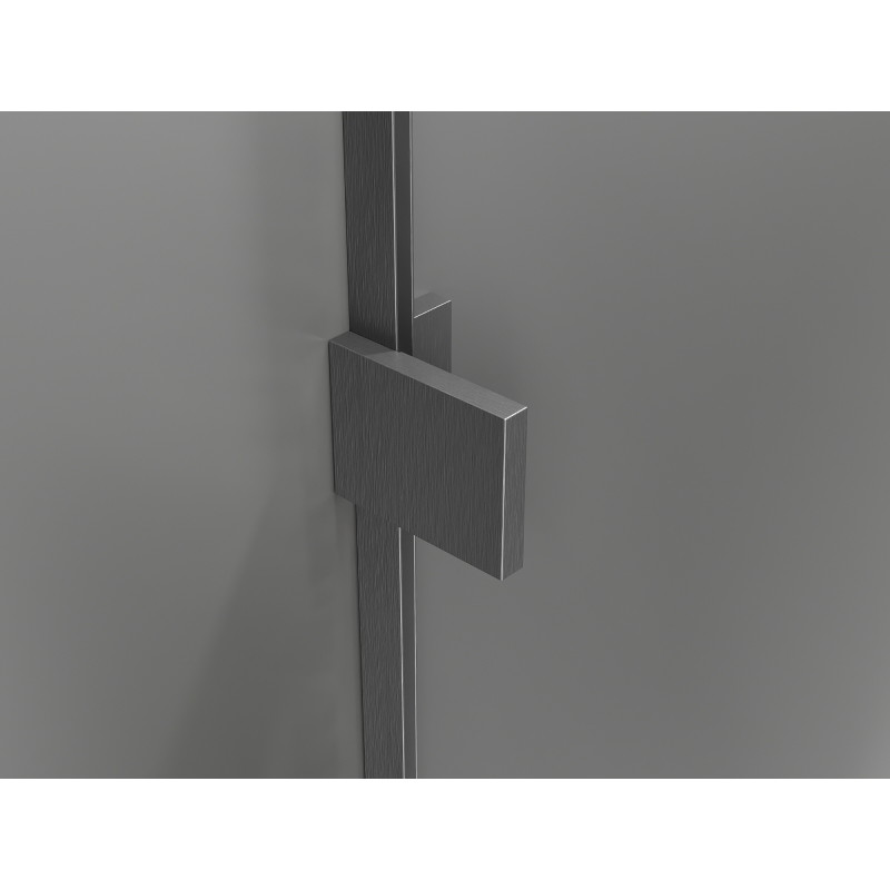 Mexen Lunar L porte de douche pivotante droite 120 cm, transparent, gris canon brossé - 834L-120-000-66-00-P
