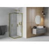 Cabine de douche carrée Mexen Rio 80 x 80 cm, transparente, dorée - 860-080-080-50-00