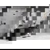 Mexen Lunar L porte de douche pivotante droite 135 cm, transparent, gun gray brossé - 834L-135-000-66-00-P