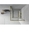 Mexen Rio cabine de douche carrée 90 x 90 cm, transparente, dorée - 860-090-090-50-00