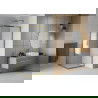 Mexen Rio cabine de douche carrée 70 x 70 cm, rayures, or - 860-070-070-50-20