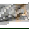 Mexen Rio cabine de douche carrée 70 x 70 cm, rayures, or - 860-070-070-50-20