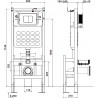 Mexen Tex Air F cadre encastré autoportant pneumatique pour WC - 61101A