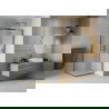 Mexen Rio cabine de douche carrée 70 x 70 cm, givrée, dorée - 860-070-070-50-30
